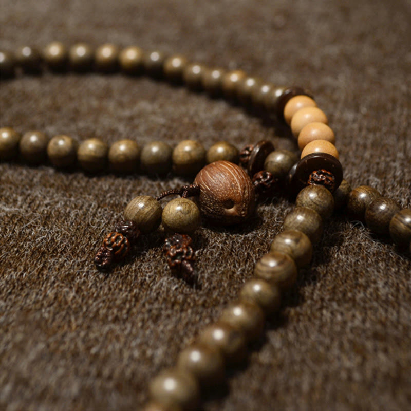 Tibetan sandalwood charm mala bracelet — view 5
