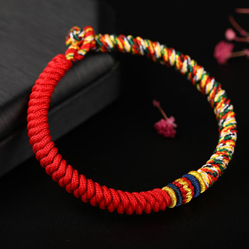 Handwoven multicolor King Kong knot bracelet — view 3