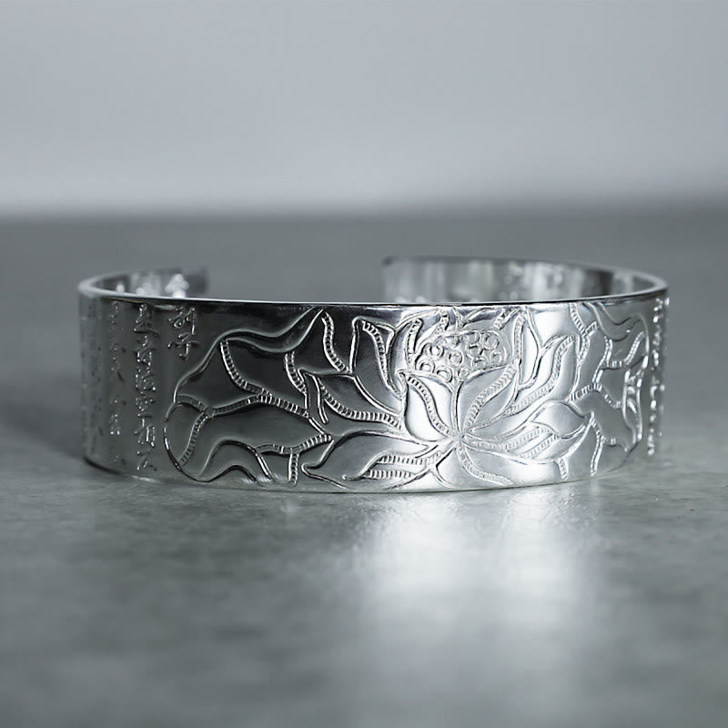 Lotus white copper adjustable bracelet — view 12