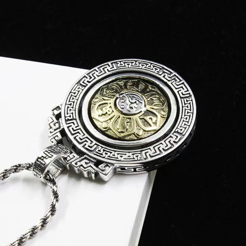 Tibetan double Dorje rotatable pendant — view 2