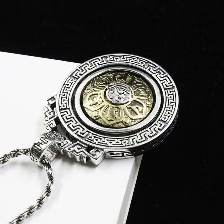 Tibetan double Dorje rotatable pendant — view 2