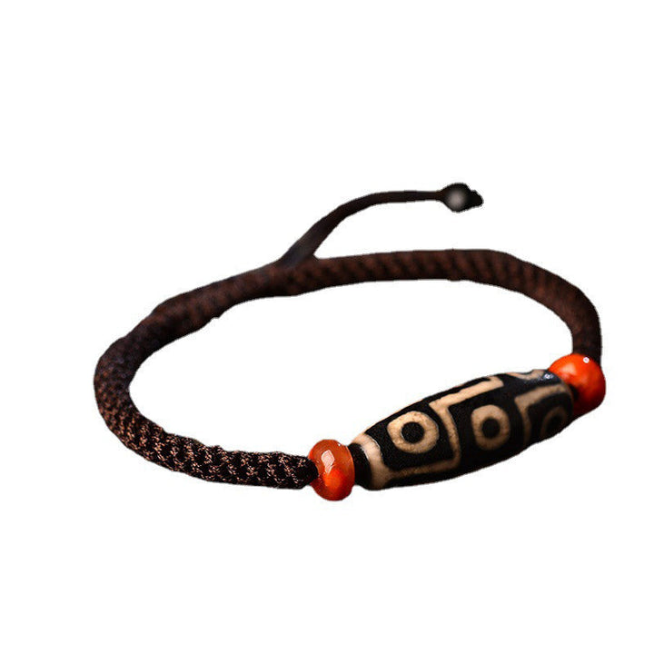 Nine-Eye Dzi bead cord bracelet — view 8