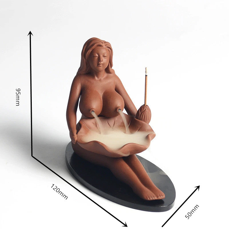 Beauty Purple Clay Backflow Incense Burner