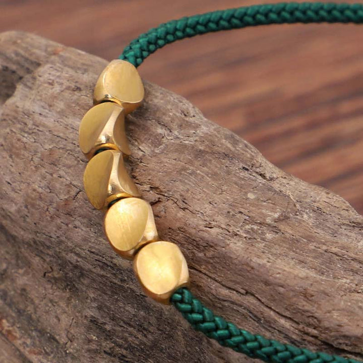 Three-piece copper bead cord bracelet set — view 16