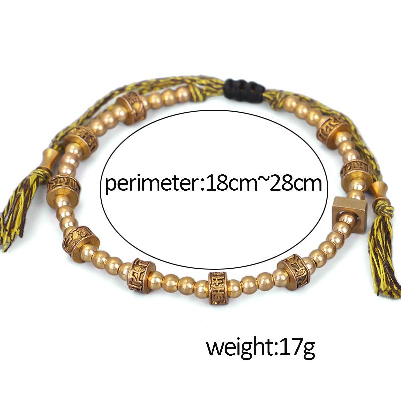 Tibetan Mantra Copper Bracelet — view 6