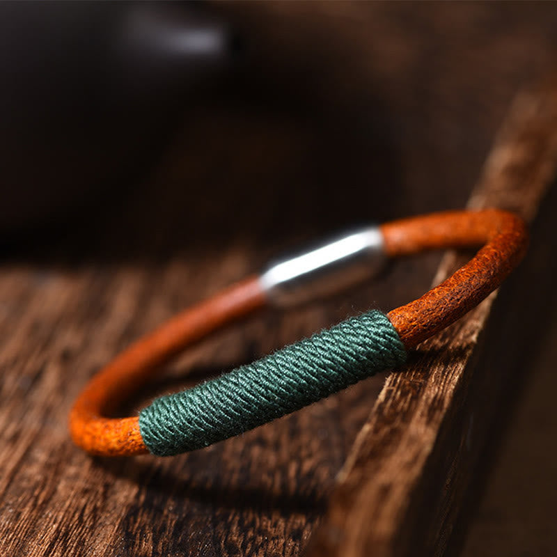 Five-element leather buckle bracelet — view 1