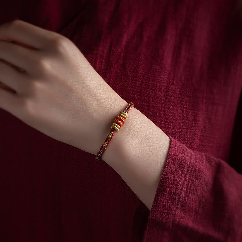 Buddha Stones Tibet Handmade Chinese Zodiac Luck Strength Braided String Bracelet - image 6
