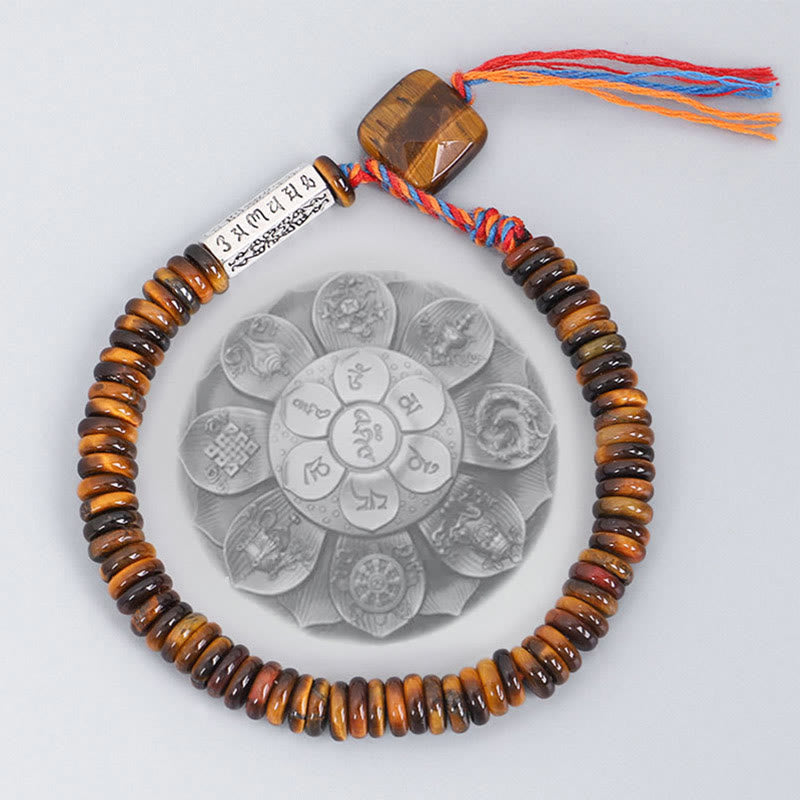 Tiger eye mantra bracelet — view 2