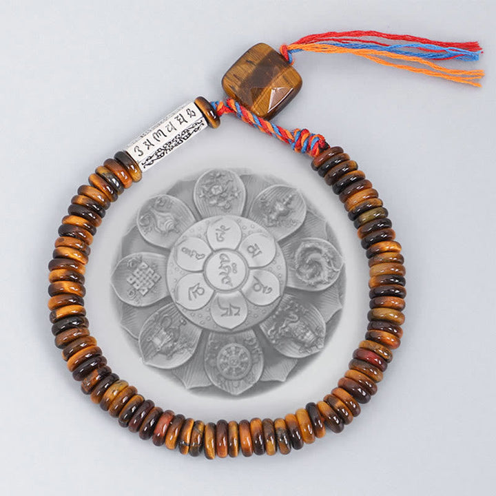 Tiger eye mantra bracelet — view 2