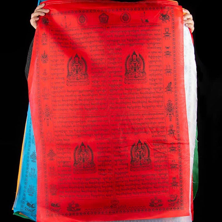 Five-color Windhorse prayer flags — view 17