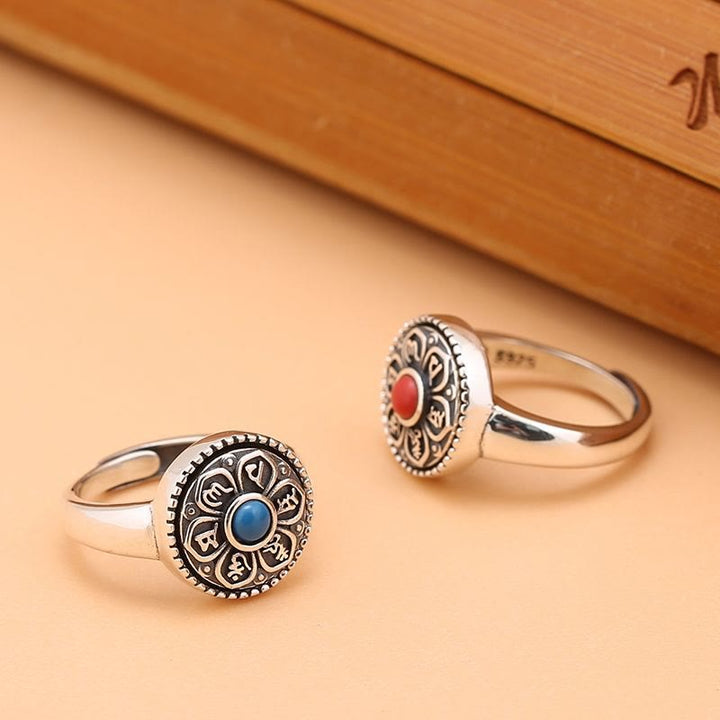Tibetan mantra rotatable ring — view 17