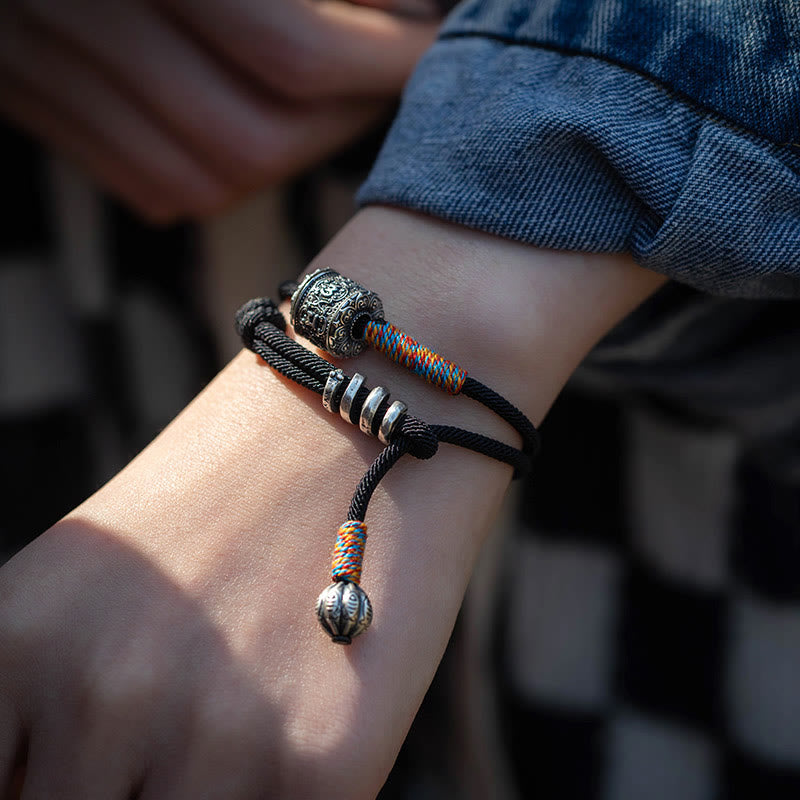 Tibetan mantra double-wrap bracelet — view 4