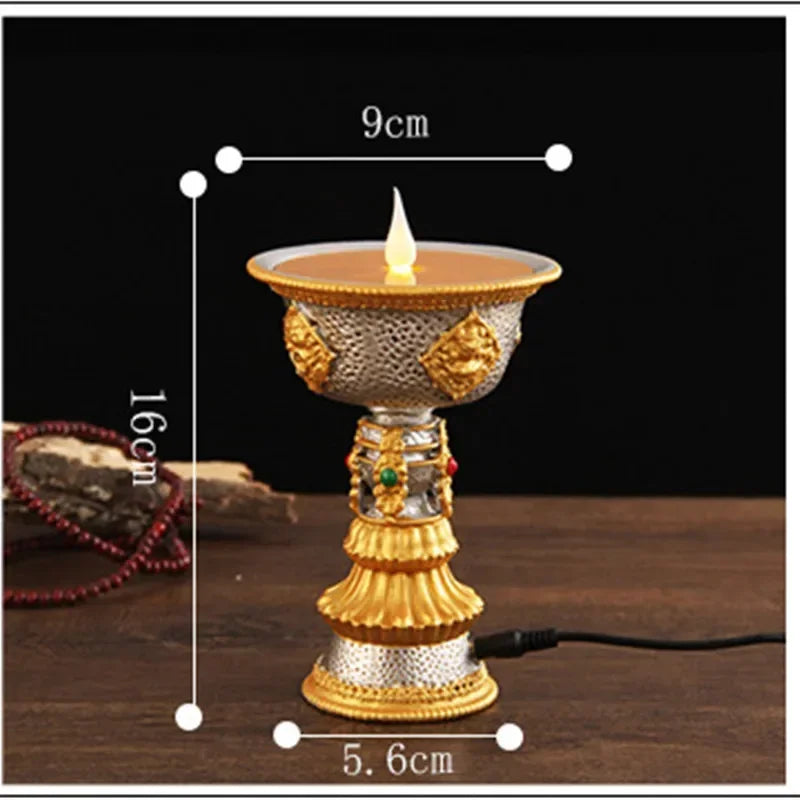 Tibetan Electronic Led Candle Butter Lamp