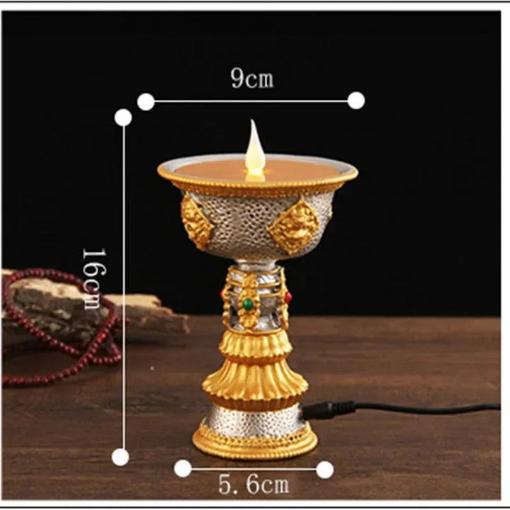 Tibetan Electronic Led Candle Butter Lamp