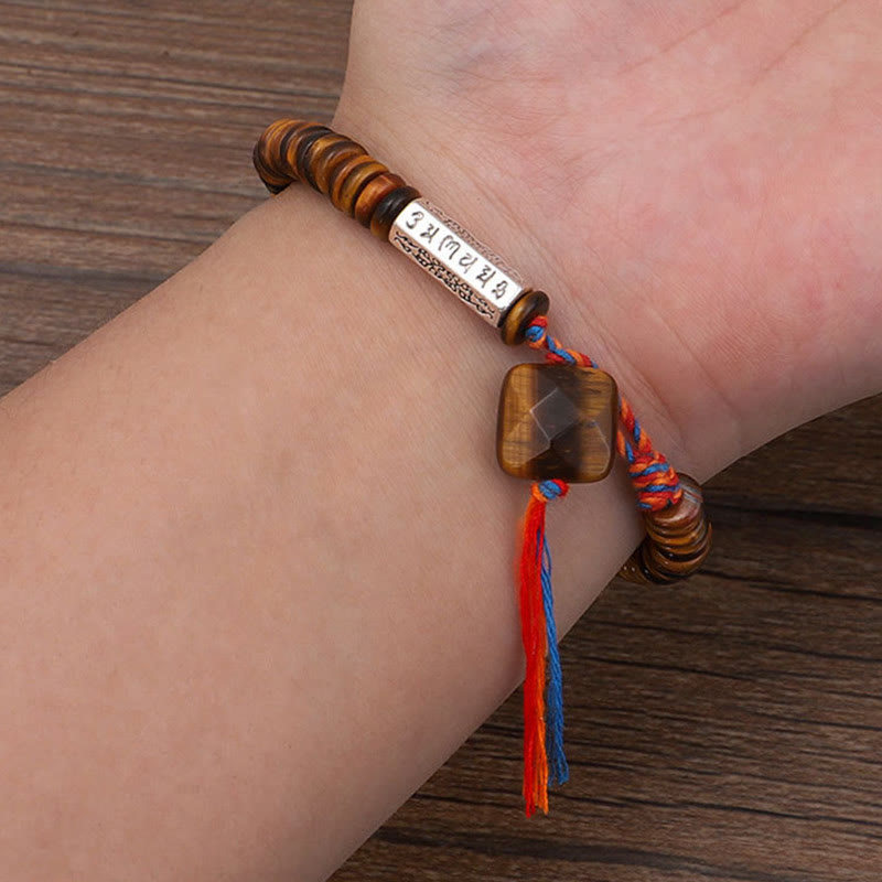 Tiger eye mantra bracelet — view 5
