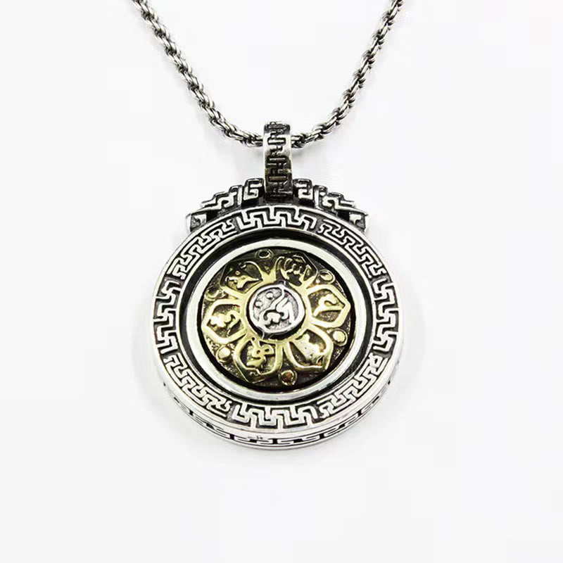 Tibetan double Dorje rotatable pendant — view 6