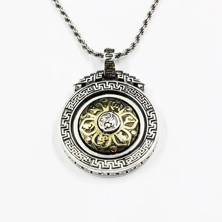 Tibetan double Dorje rotatable pendant — view 6