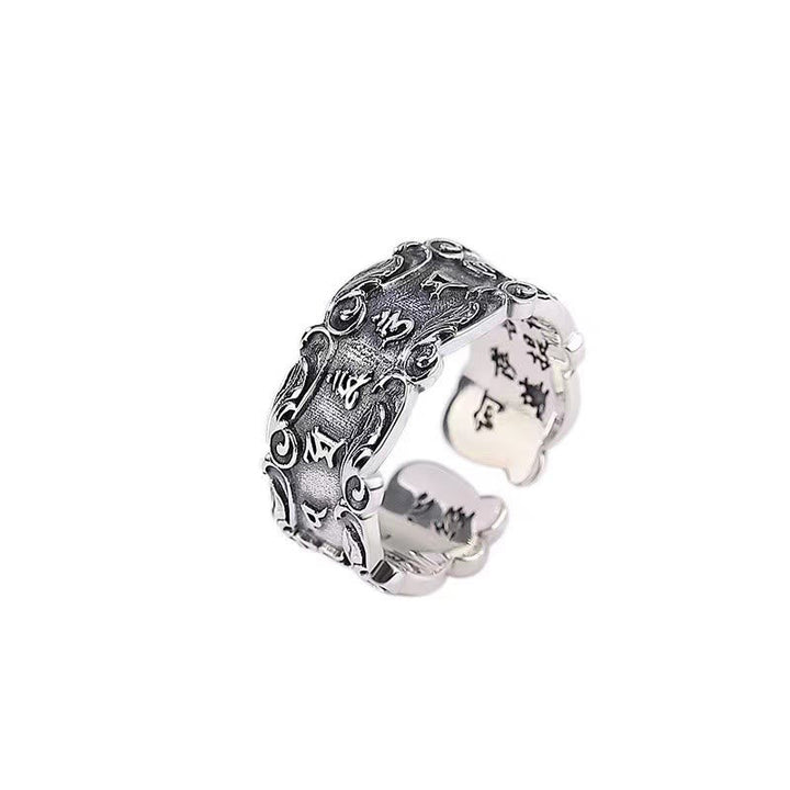 Tibetan Mantra Adjustable Ring — view 5