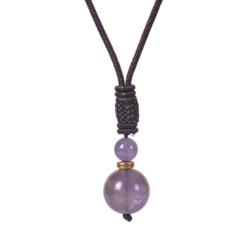 Buddha Stones Tibetan Jade Harmony Necklace Necklace BS Amethyst