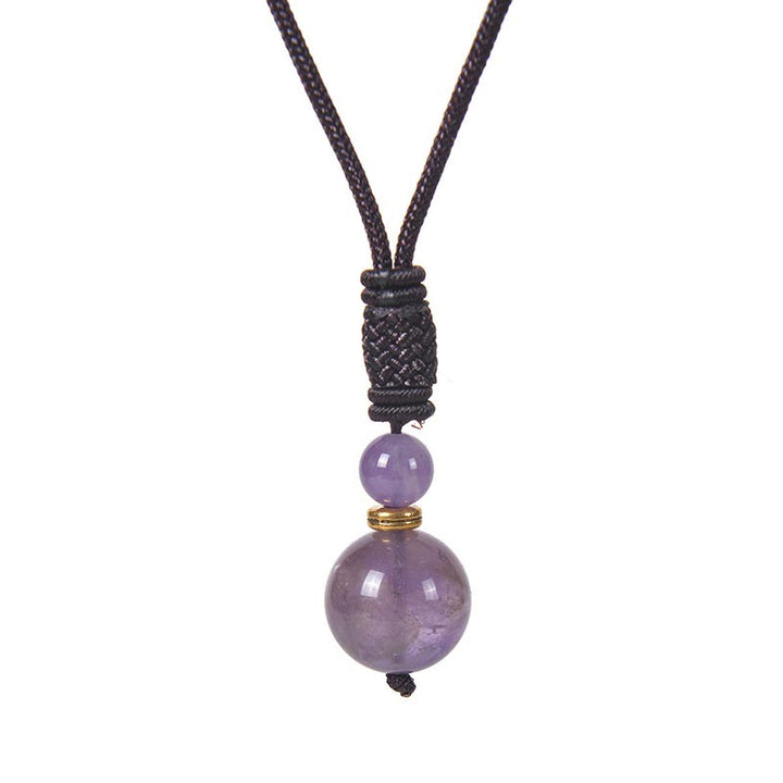 Buddha Stones Tibetan Jade Harmony Necklace Necklace BS Amethyst