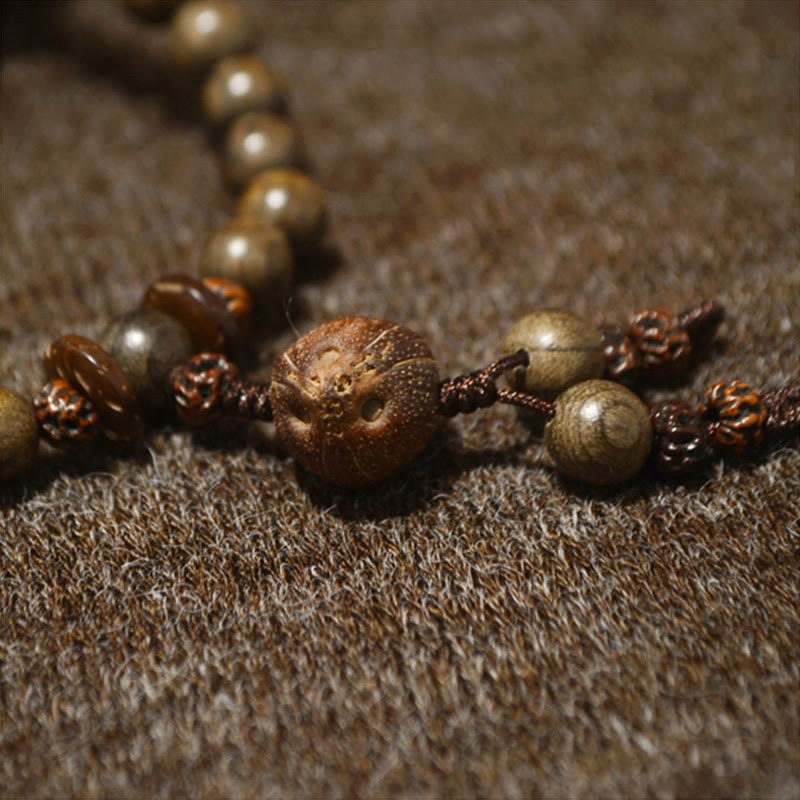 Tibetan sandalwood charm mala bracelet — view 10