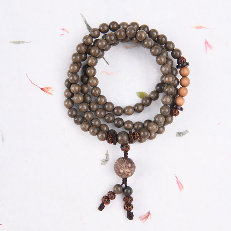 Tibetan sandalwood charm mala bracelet — view 7
