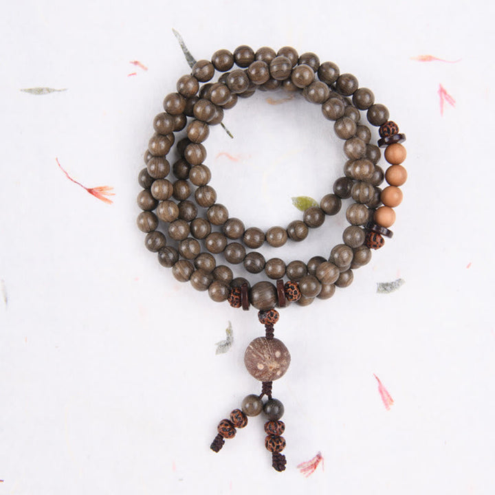 Tibetan sandalwood charm mala bracelet — view 7