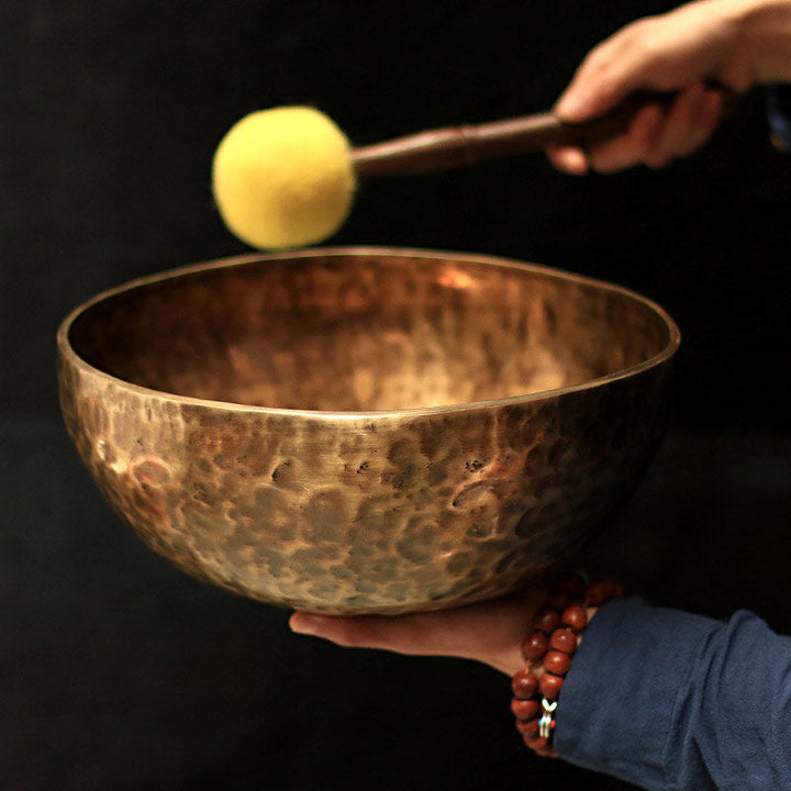 Tibetan meditation singing bowl set — view 1