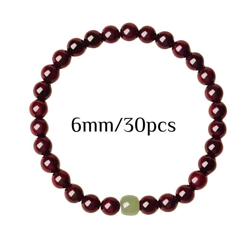 Nature Wood Lobular Red Sandalwood & Hetian Jade Buddha Bracelet | Buddhist Beads Jewelry | Unisex Gift for Him/Her