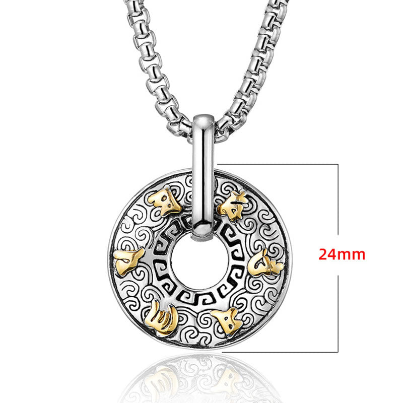 Om Mani Padme Hum peace buckle necklace — view 8