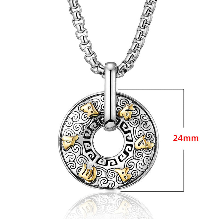 Om Mani Padme Hum peace buckle necklace — view 8