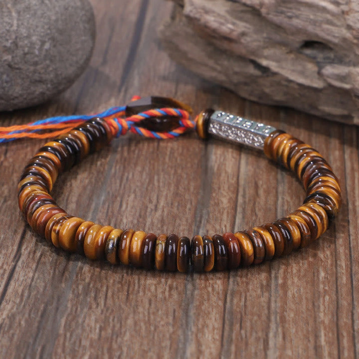 Tiger eye mantra bracelet — view 3