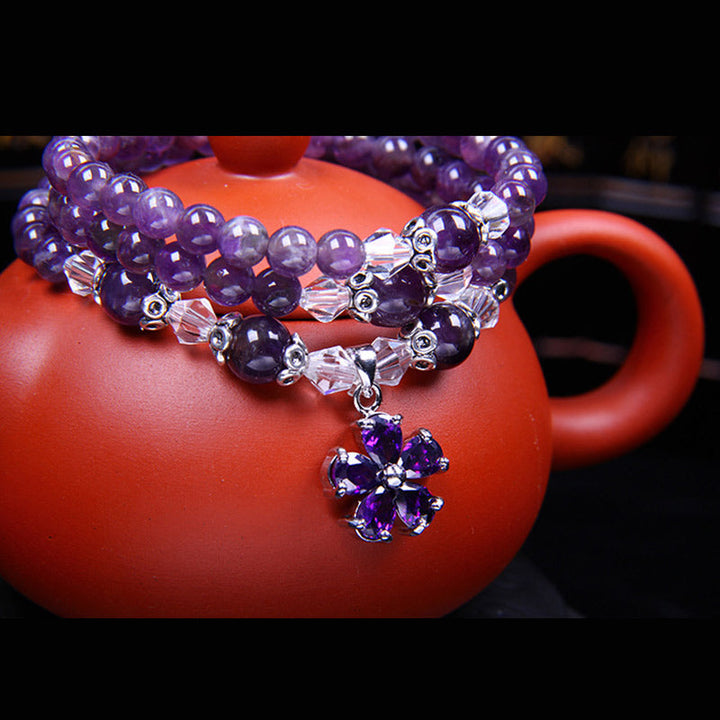 Tibetan amethyst mala bracelet — view 5