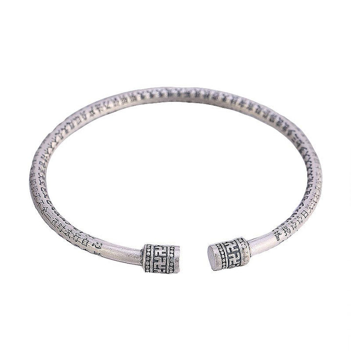 Heart Sutra white copper adjustable bracelet — view 5