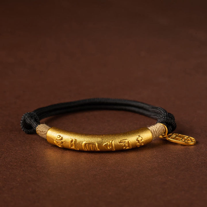Buddha Stones 999 Sterling Silver Tibet Handmade Om Mani Padme Hum Fu Character TopRank Character Luck Braided Bracelet - image 11