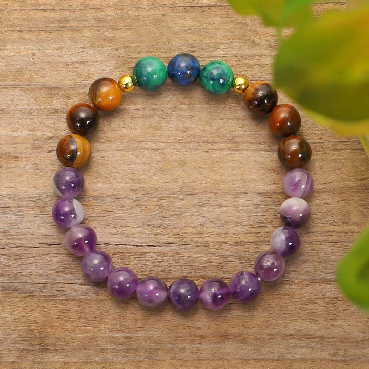 Tibetan Amethyst Mala Bracelet Set — view 12