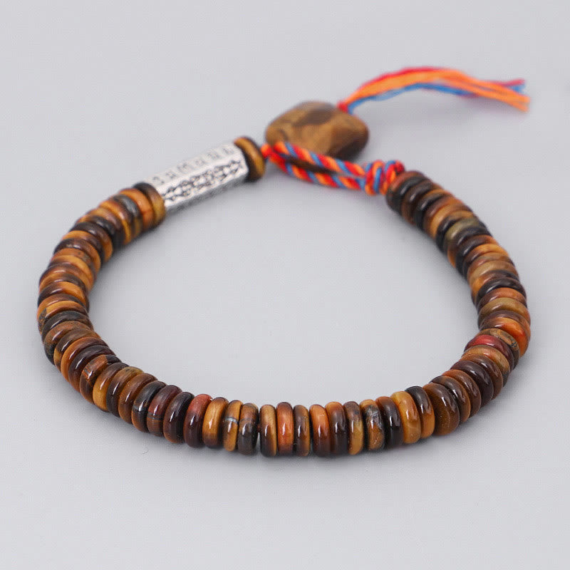 Tiger eye mantra bracelet — view 1