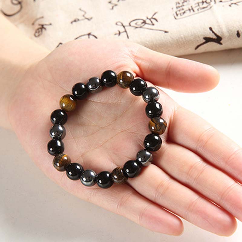 Tibetan Tiger's Eye Bracelet & Necklace Set — view 8