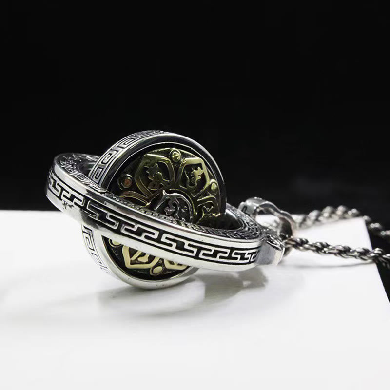 Tibetan double Dorje rotatable pendant — view 3