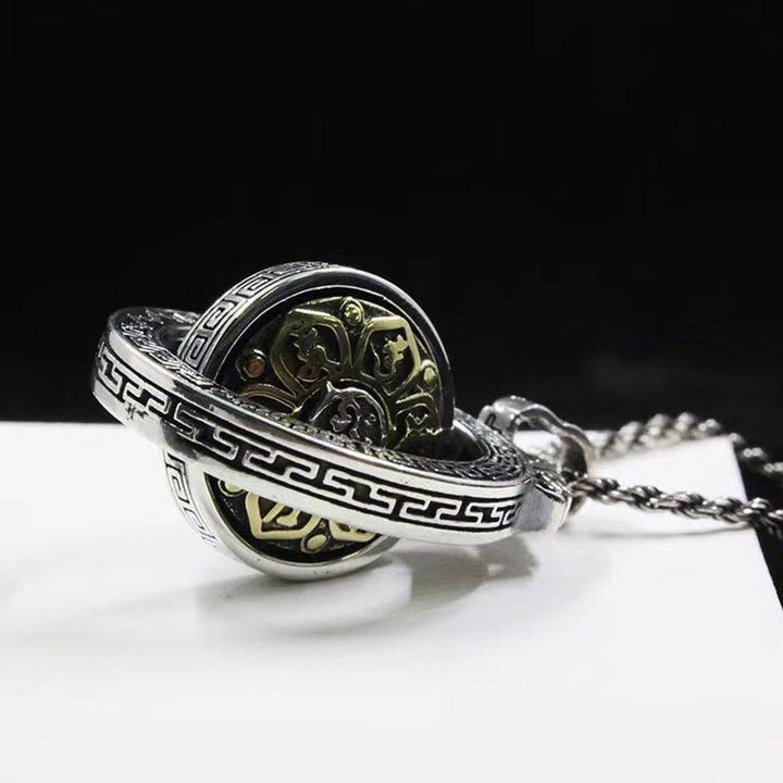 Tibetan double Dorje rotatable pendant — view 3