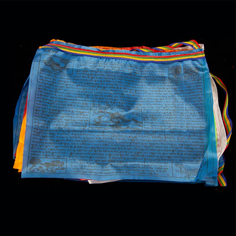 Buddha Stones Tibetan 5 Colors Windhorse Blessing Outdoor 20 Pcs Prayer Flag TIBETAN PRAYER FLAGS buddhastoneshop 10