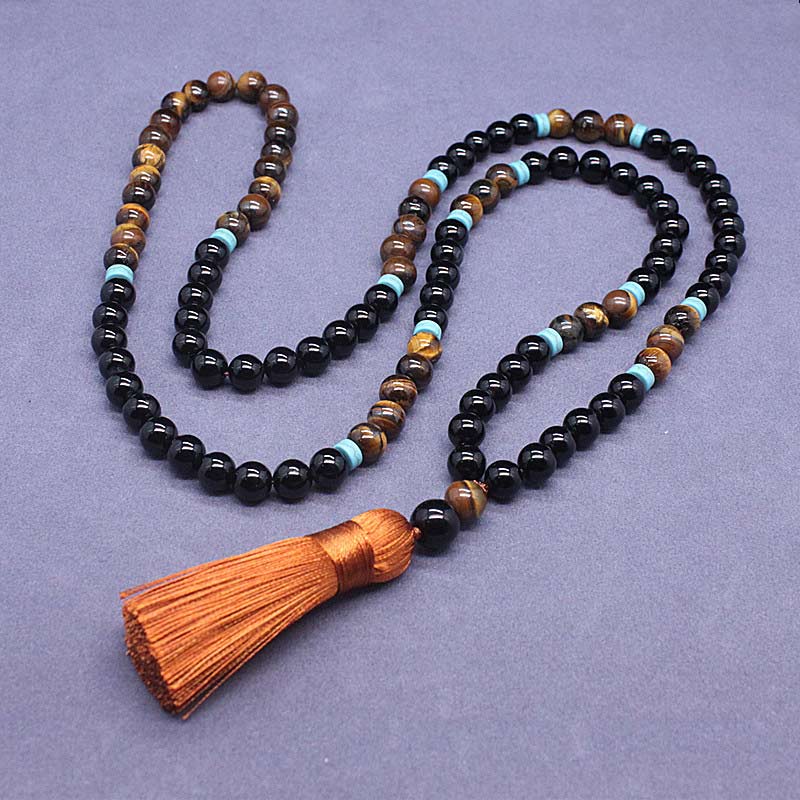 Tibetan Black Onyx Mala Set — view 3
