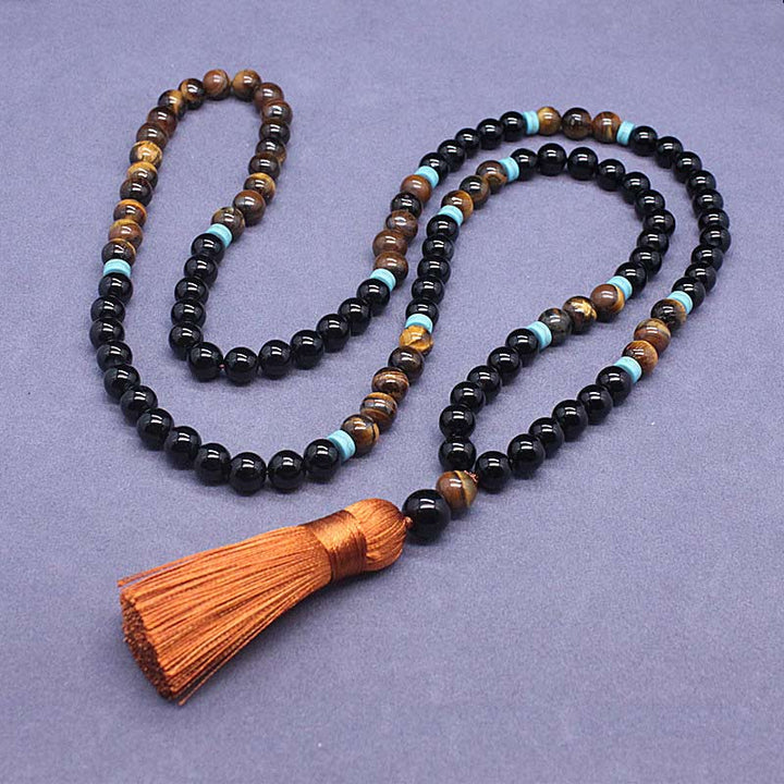 Tibetan Black Onyx Mala Set — view 3