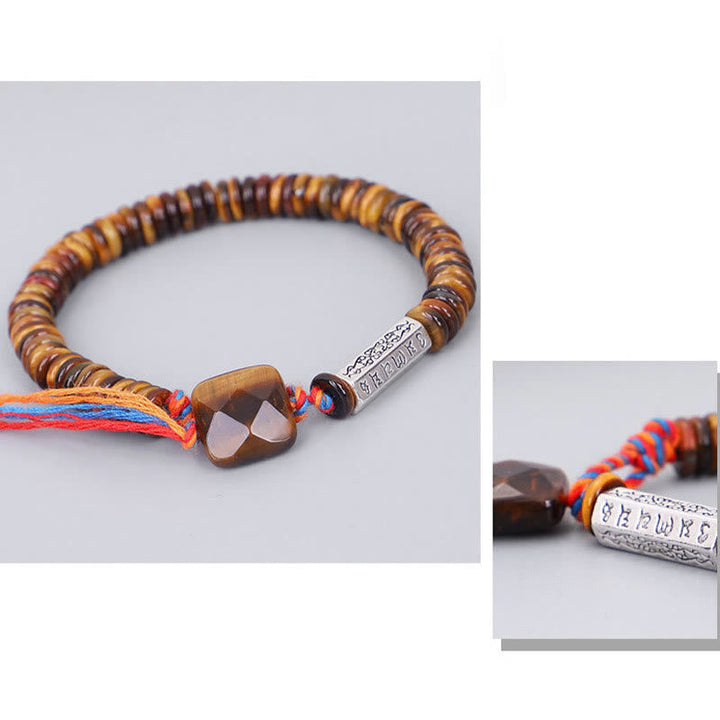 Tiger eye mantra bracelet — view 9