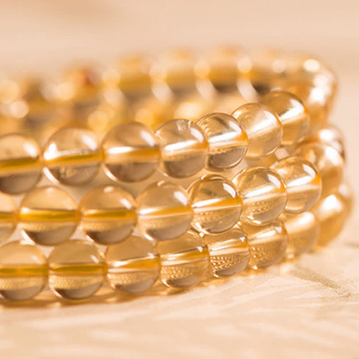 925 Sterling Silver Citrine Red Agate Amber 108-Bead Mala Bracelet — product view 24
