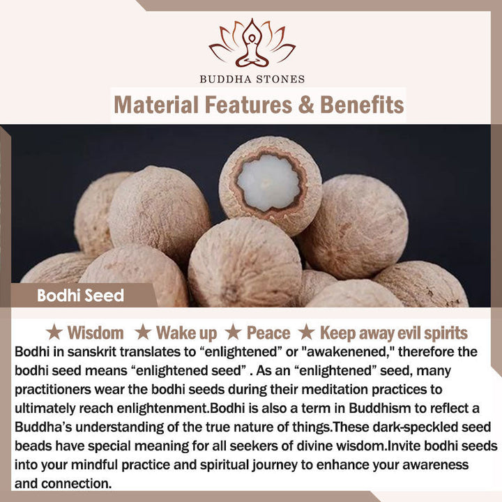 108 bodhi seed and Dzi bead mala — view 21