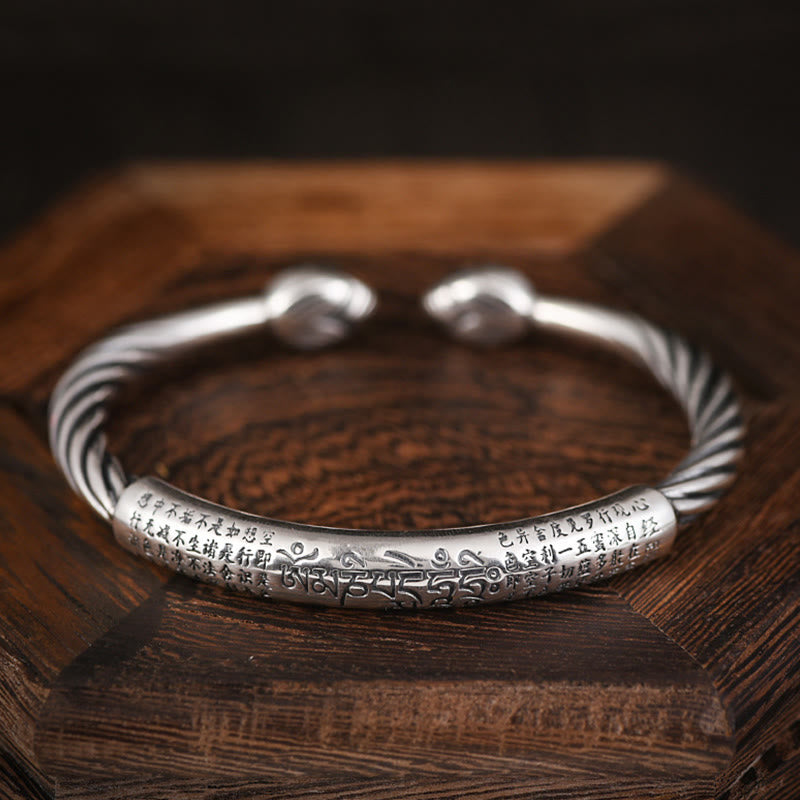 Om Mani Padme Hum copper cuff bracelet — view 2