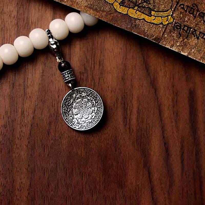 108 bodhi seed and Dzi bead mala — view 5