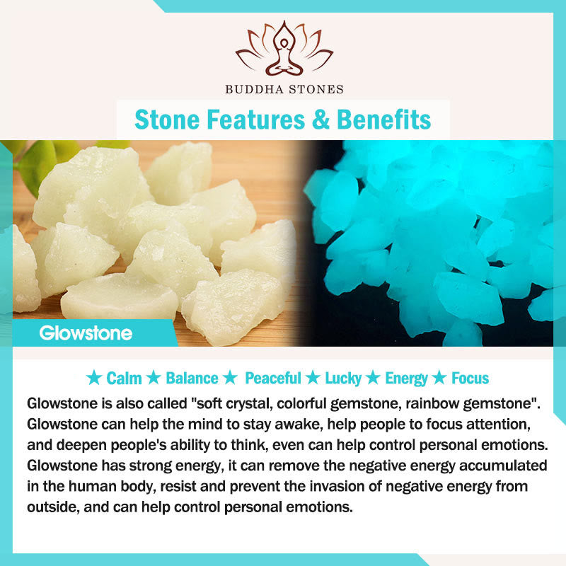 Buddha Stones Tibetan Turquoise Glowstone Luminous Bead Lotus Protection Bracelet Bracelet BS 38