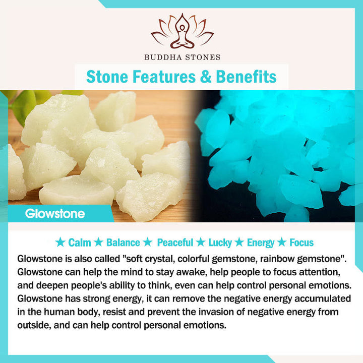 Buddha Stones Tibetan Turquoise Glowstone Luminous Bead Lotus Protection Bracelet Bracelet BS 38